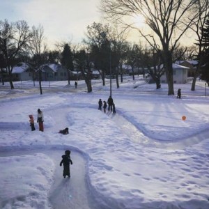 Photo of the community rink in winter 2019/20