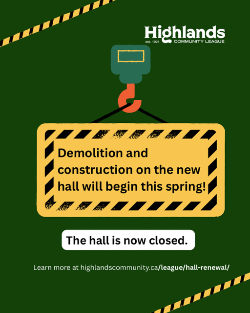 Hall is now closed for construction in 2026